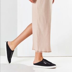 Superga Red Canvas Laced Mule Slide Sneakers Sz7.5